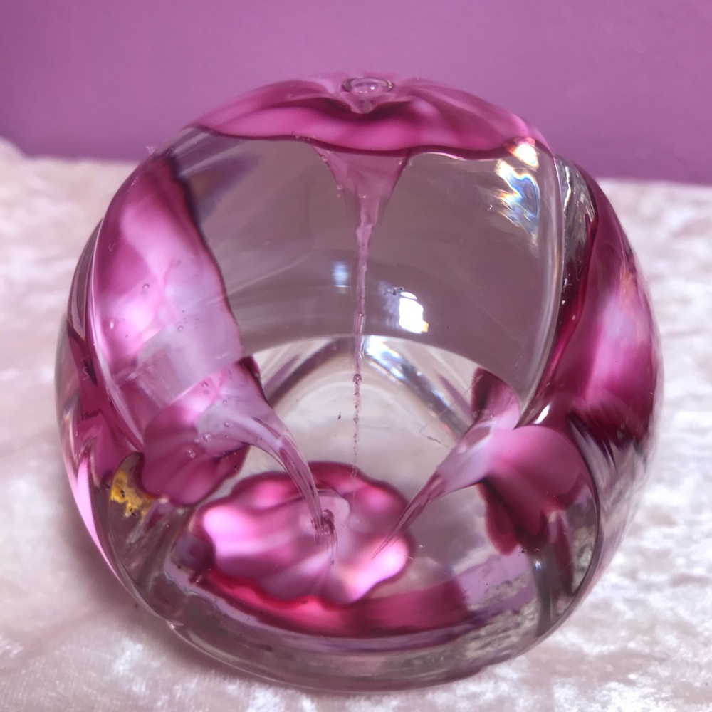 Fratelli Toso Italian Glass Trumpet Flower Paperweight Office Murano Ventian EUC - Picture 7 of 7